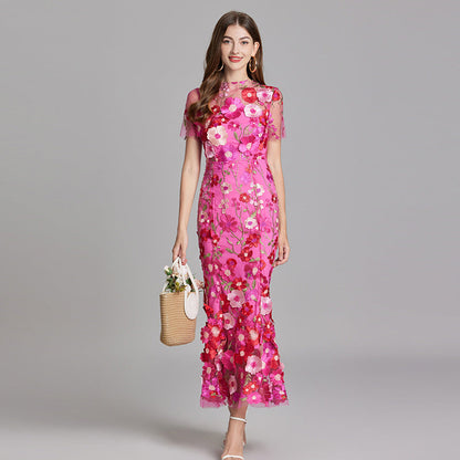 Beautiful Floral See Through Maxi Dress
