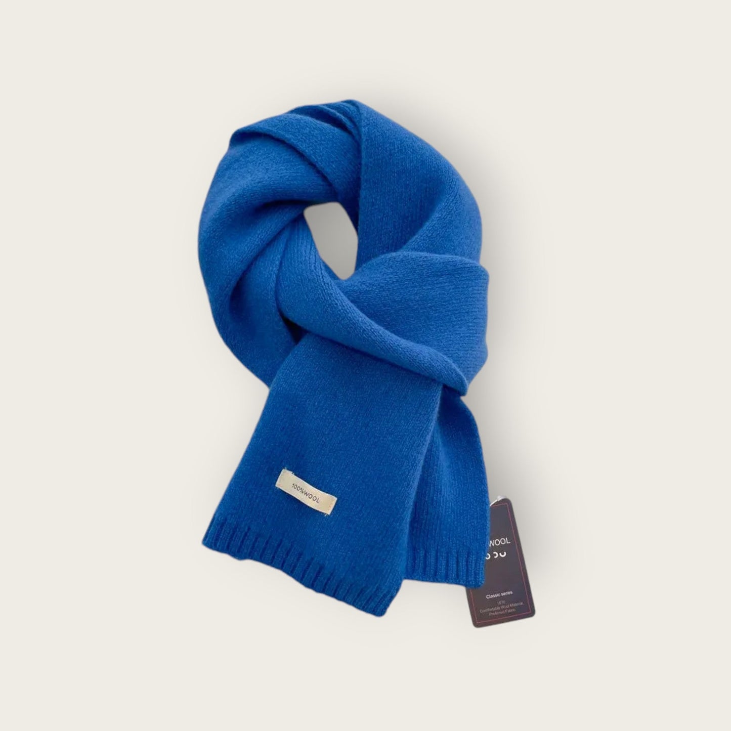 Soft Unisex Scarf with Textured Ribbed Trim
