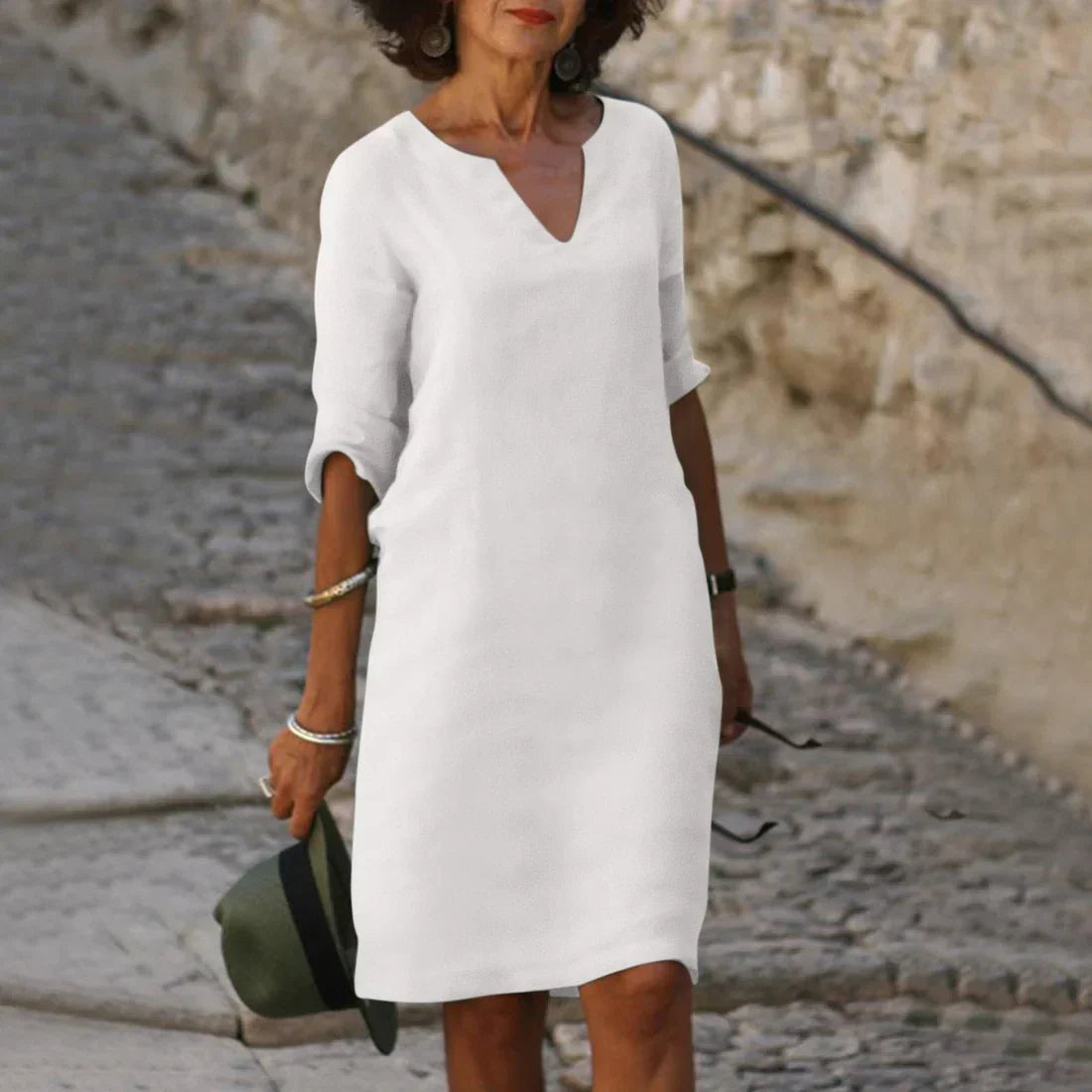 Women's Casual V-Neck Mini Summer Dress