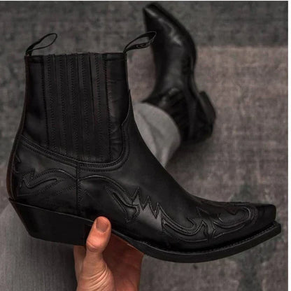 Men's Low Cowboy Slip On Boots - Durable & Comfortable - ModishWorld