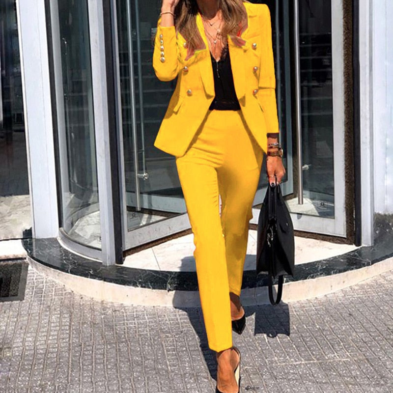 Stylish Women's Blazer and Pants Suit - ModishWorld