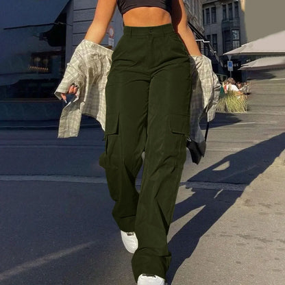 Comfortable Womens Cargo Pants High Waist