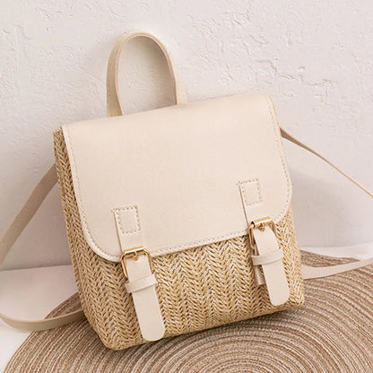 Natural Fiber Boho Chic Backpack