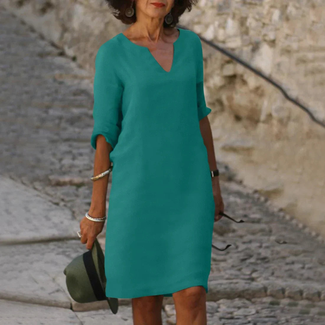 Women's Casual V-Neck Mini Summer Dress - Modish World