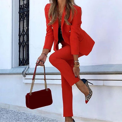 Stylish Women's Blazer and Pants Suit