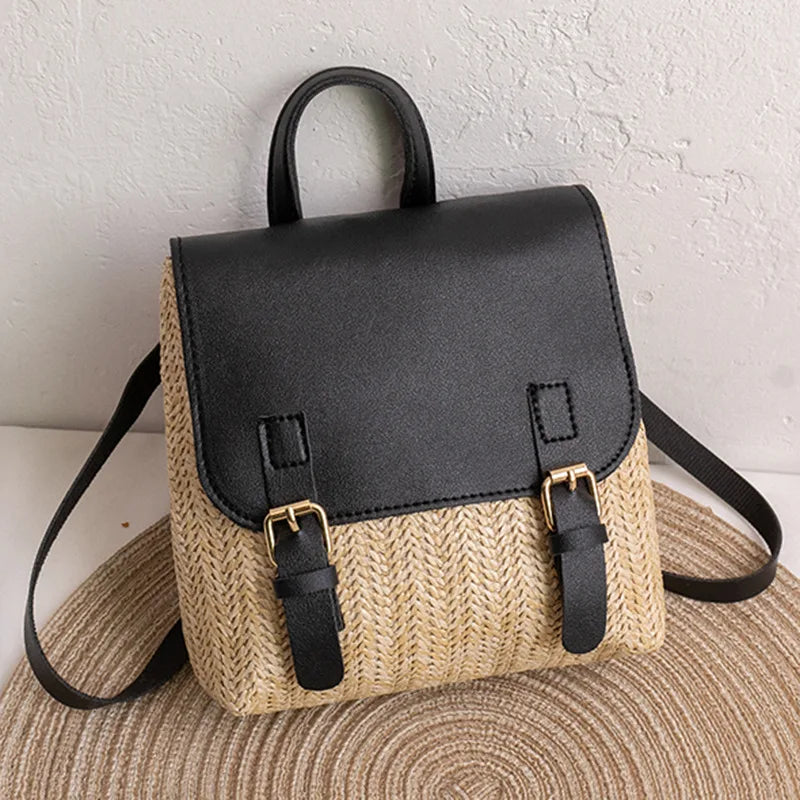 Natural Fiber Boho Chic Backpack