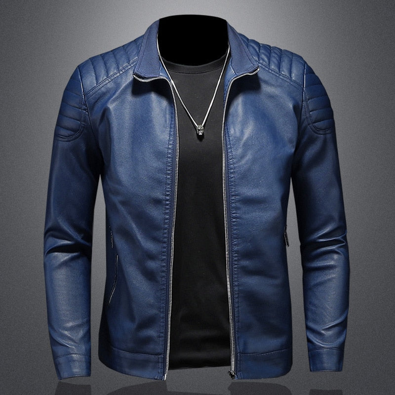 Men's Premium Leather Jacket - Slim Fit - ModishWorld