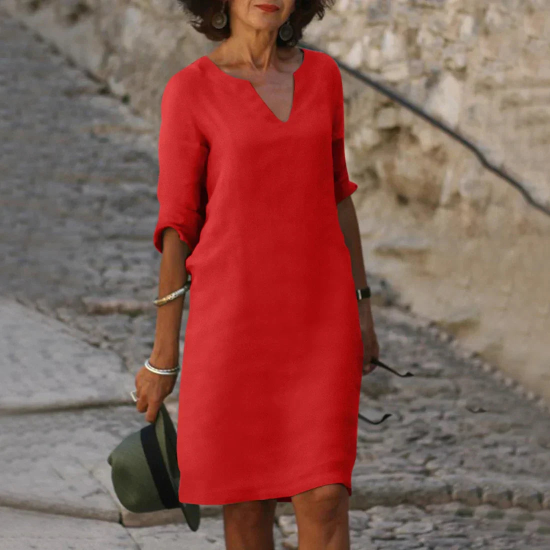 Women's Casual V-Neck Mini Summer Dress