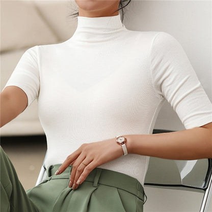 Fitted Crew Neck Womens Sweater Top