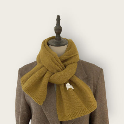 Soft Unisex Scarf with Textured Ribbed Trim