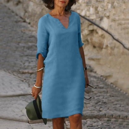 Women's Casual V-Neck Mini Summer Dress