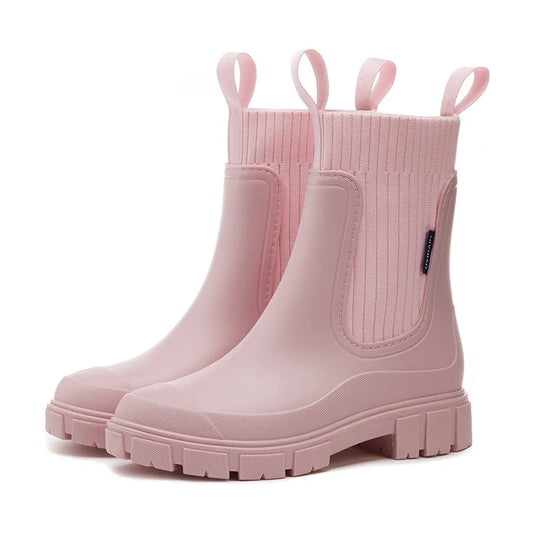 Waterproof Women's Ankle Rain Boots Chelsea Style - Modish World