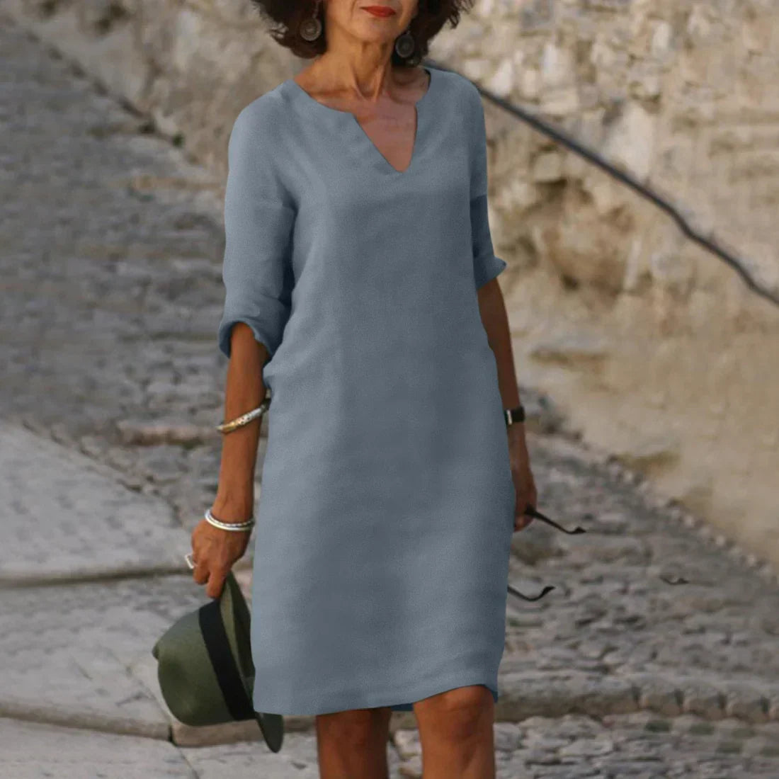Women's Casual V-Neck Mini Summer Dress