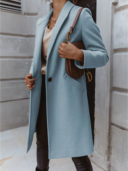 Ladies Classic Long Overcoat