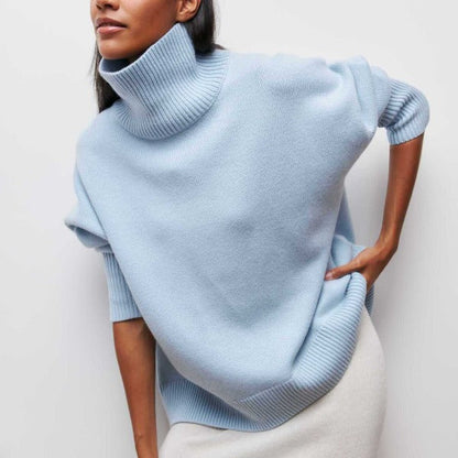 Women's Sweater - Crew Neck with Textured Bottom - ModishWorld