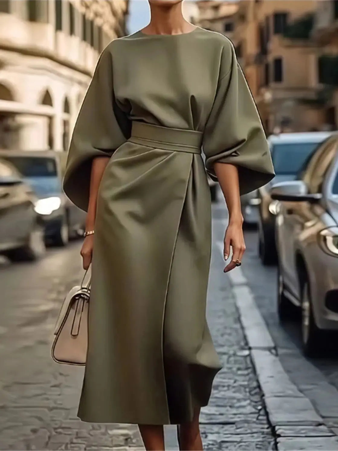 Flowy Long Sleeve Maxi Dress for Women