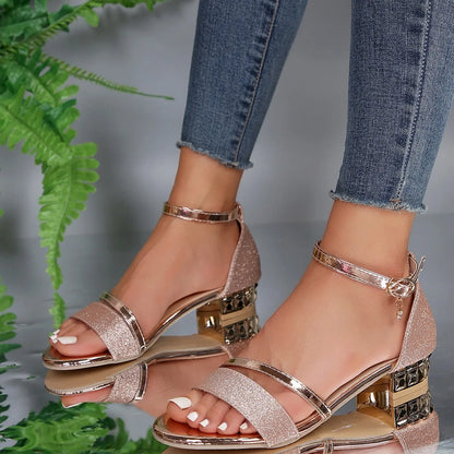 Chic Buckle Strap High Heel Summer Sandals for Women