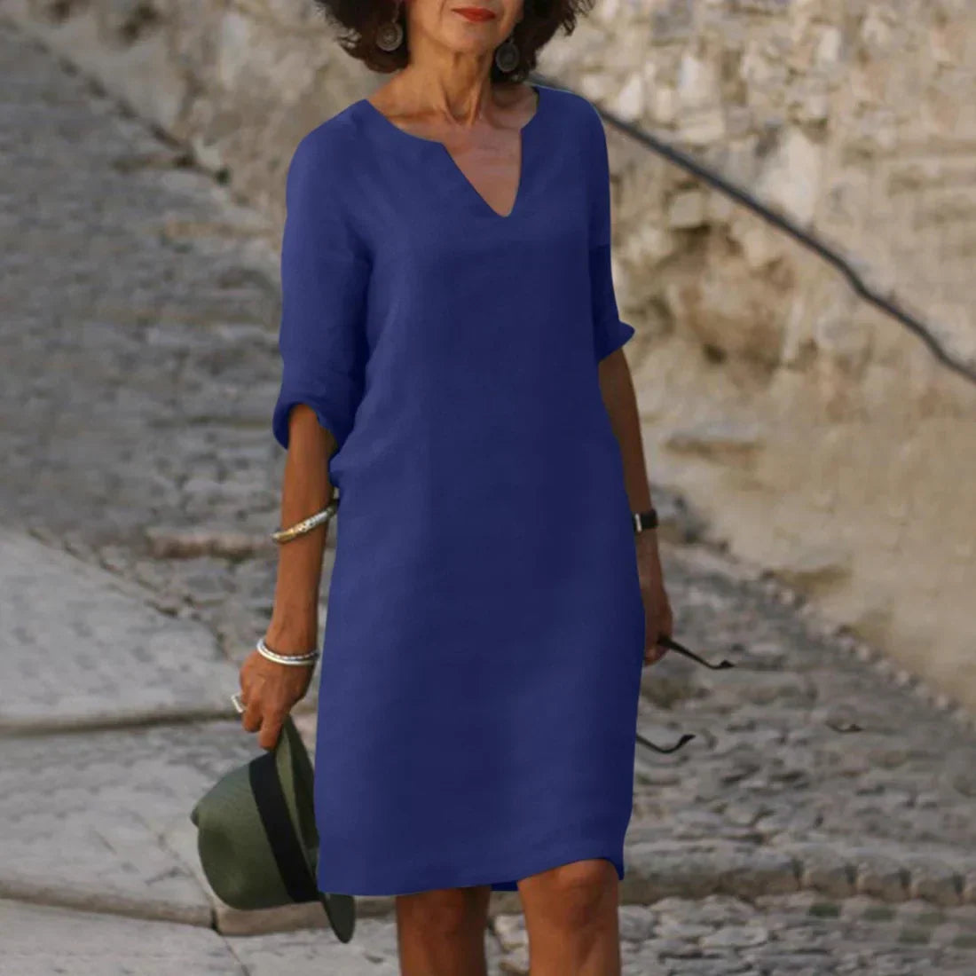 Women's Casual V-Neck Mini Summer Dress