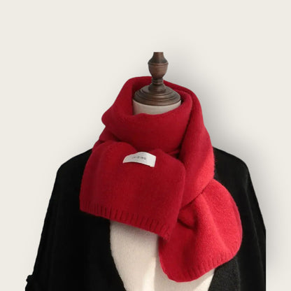 Soft Unisex Scarf with Textured Ribbed Trim