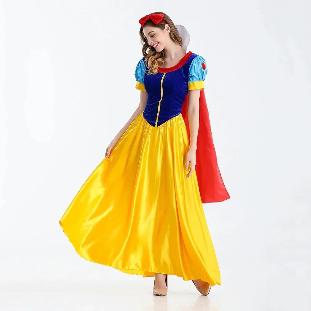 Classic Fairytale Princess Snow White Costume Dress - ModishWorld
