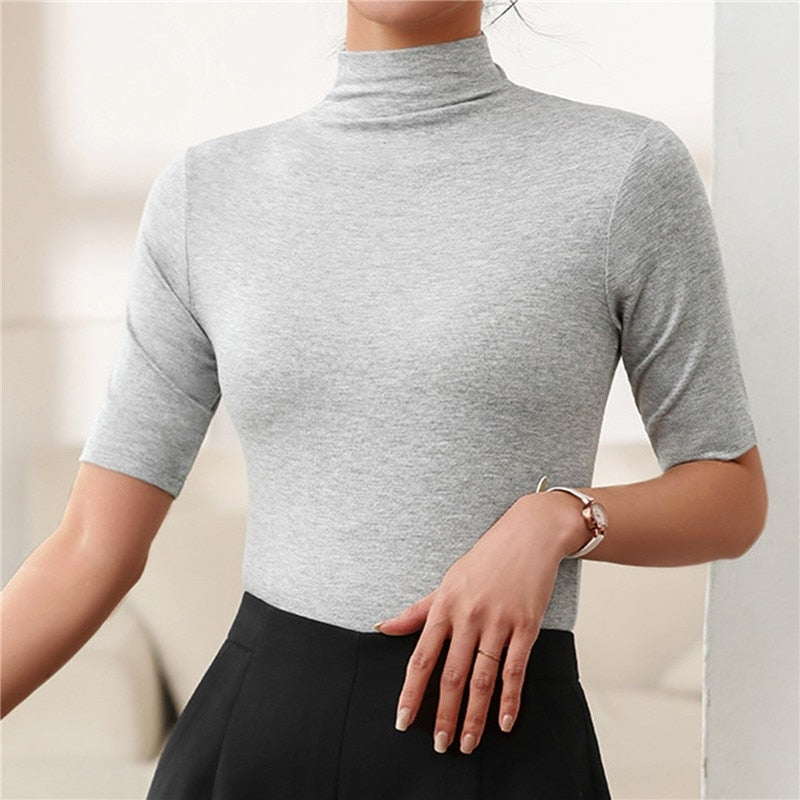 Fitted Crew Neck Womens Sweater Top