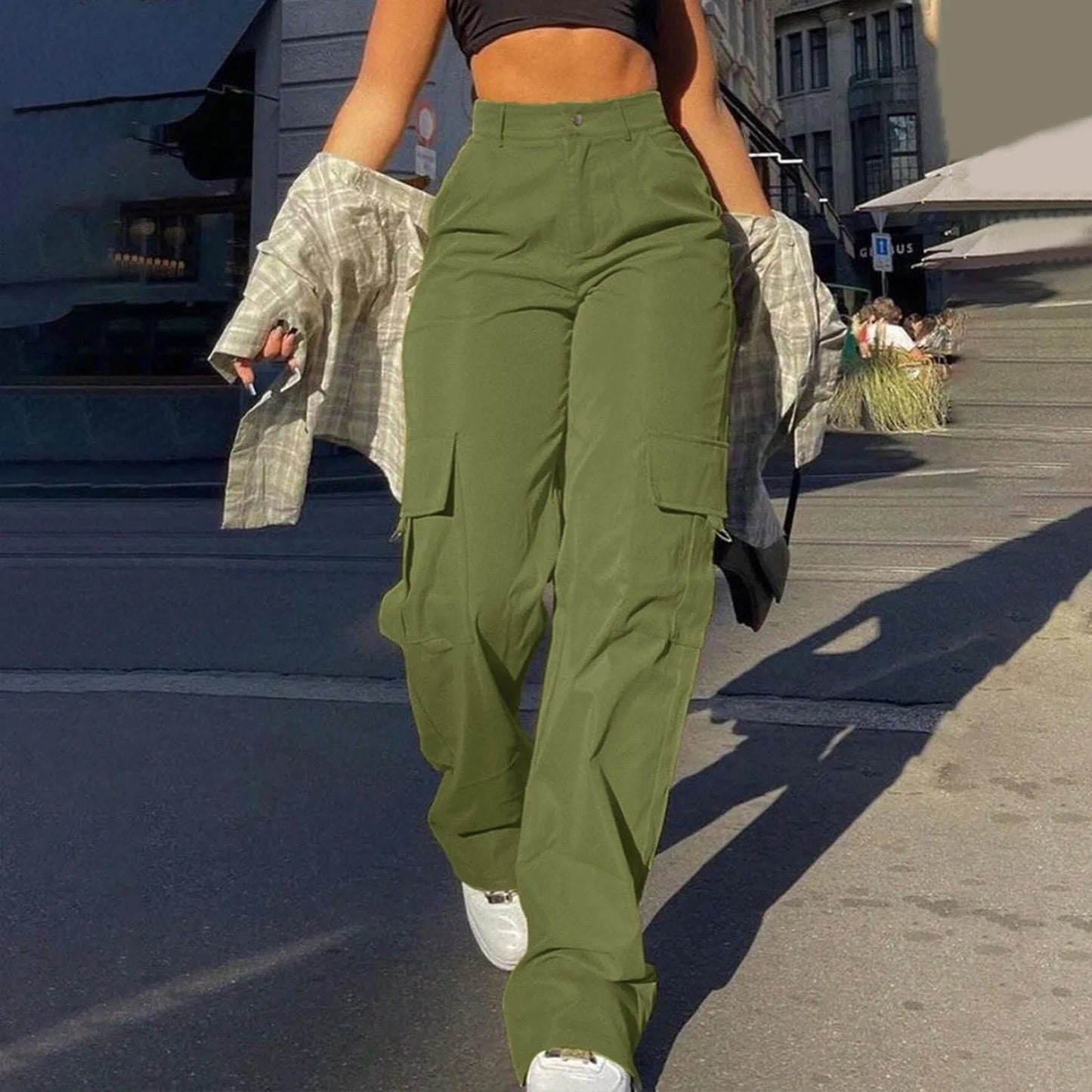 Comfortable Womens Cargo Pants High Waist