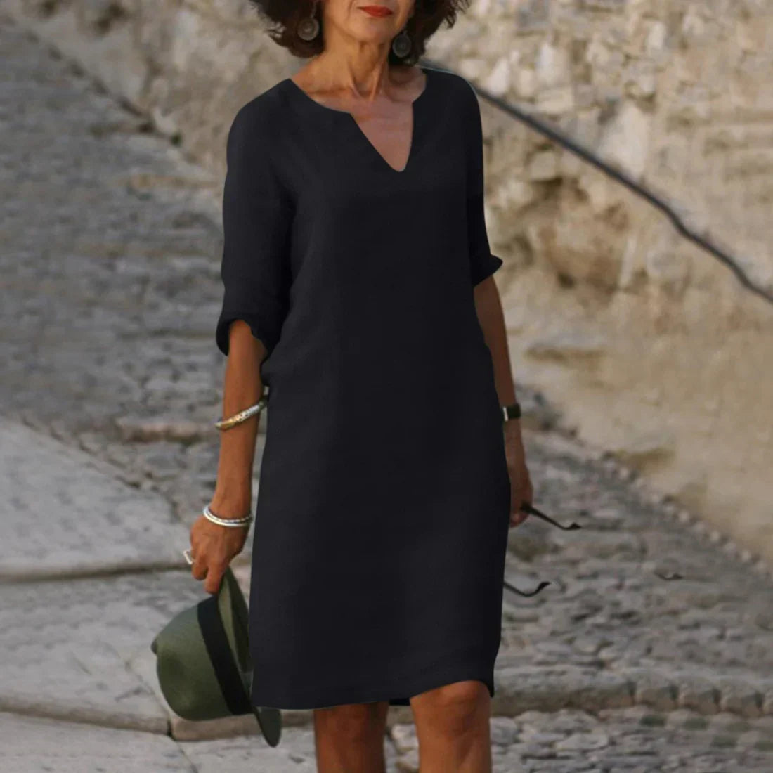 Women's Casual V-Neck Mini Summer Dress