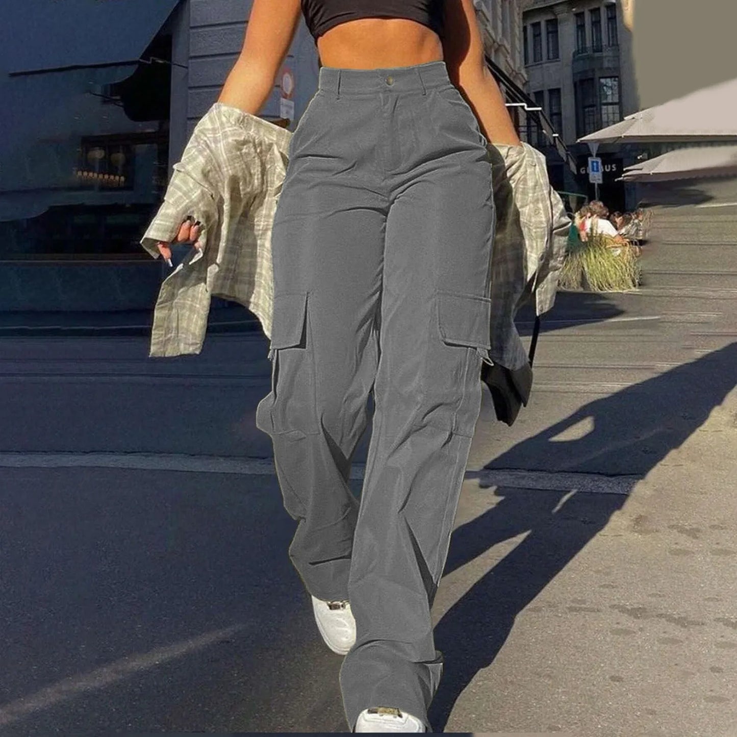 Comfortable Womens Cargo Pants High Waist