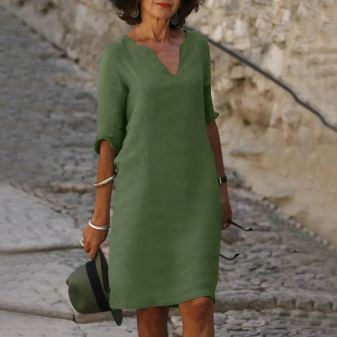 Women's Casual V-Neck Mini Summer Dress