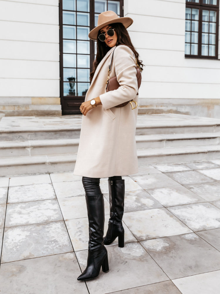 Ladies Classic Long Overcoat