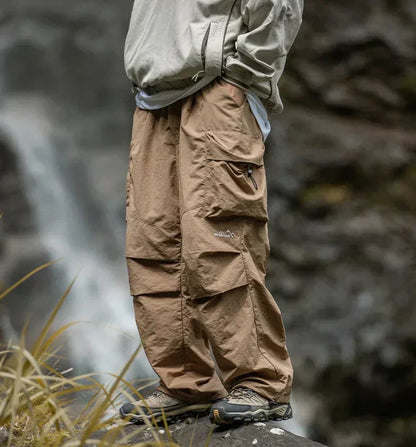 Comfortable Men's Cargo Pants - Elastic Waist and Pocket Detail