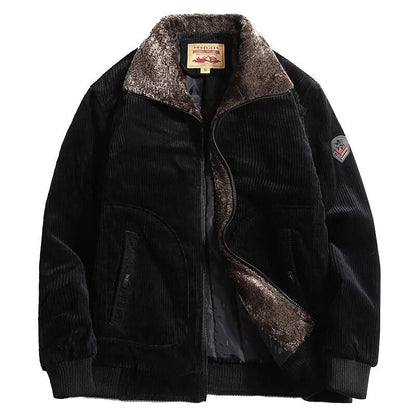 Warm Mens Corduroy Parka Coat