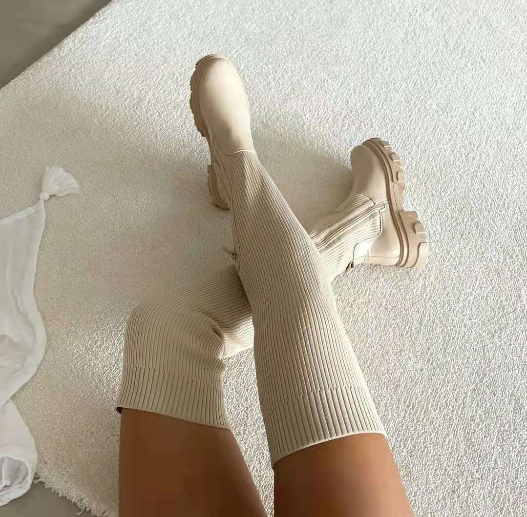 Tall Women's Block Heel Boot Socks