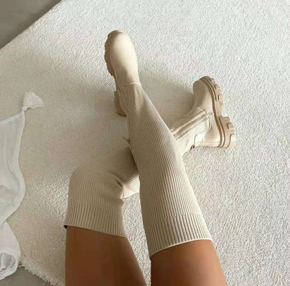 Tall Women's Block Heel Boot Socks