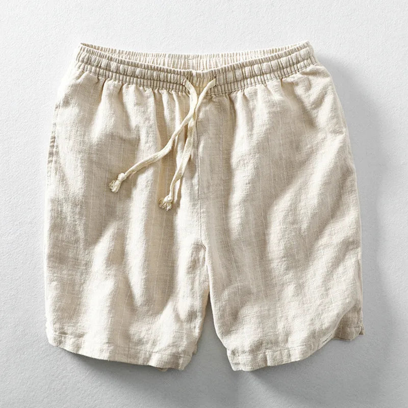 Breathable Summer Mens Linen Shorts