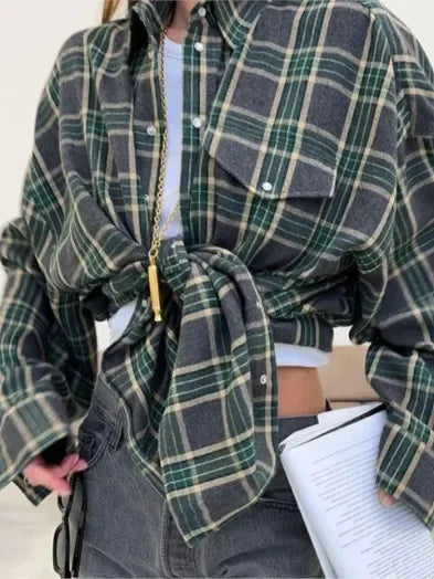 Warm Checked Ladies Flannel Shirt