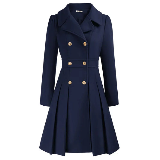 Classic Fit Women's Wool Coat - ModishWorld