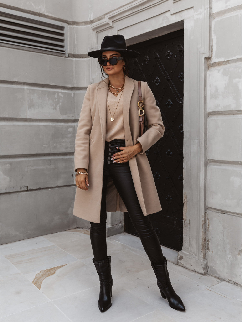 Ladies Classic Long Overcoat - ModishWorld