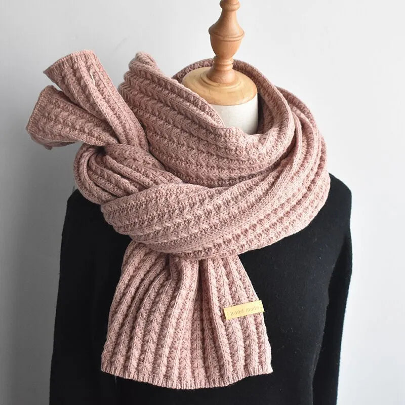 Soft Women's Long Knitted Scarf