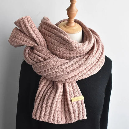 Soft Women's Long Knitted Scarf