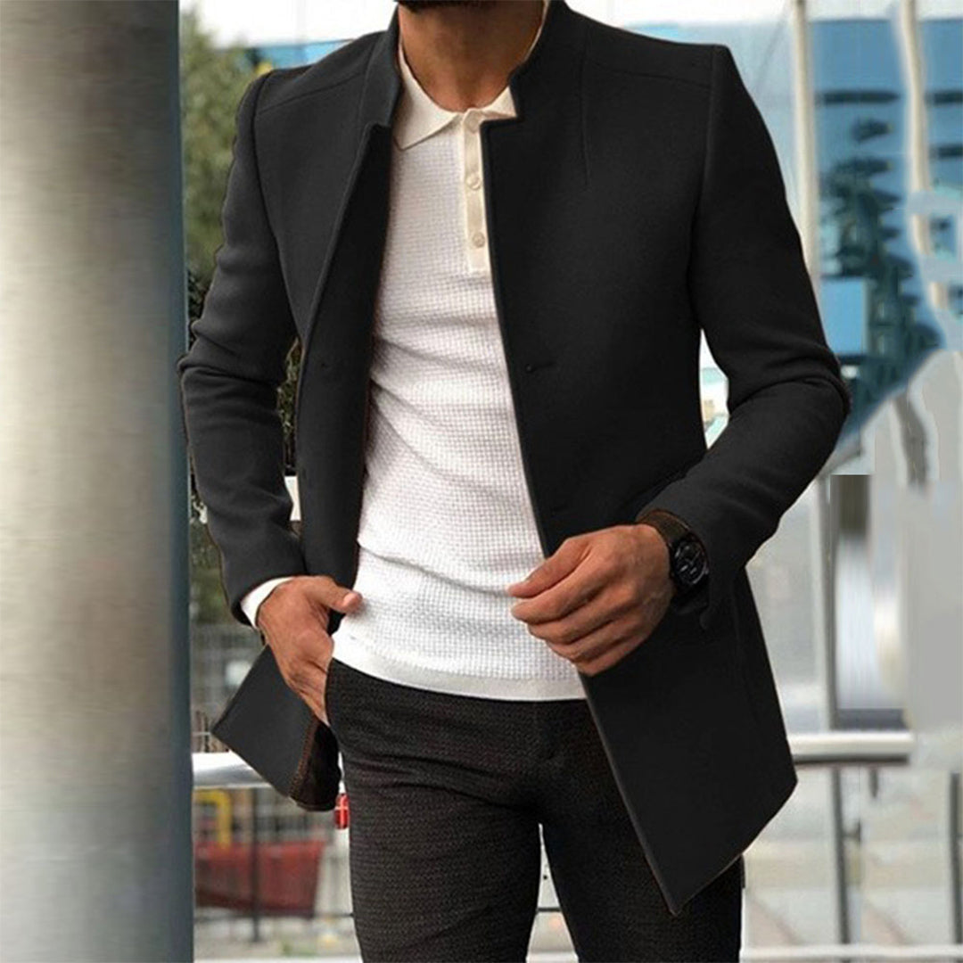 Warm Men's Parka Coat - Fitted Style