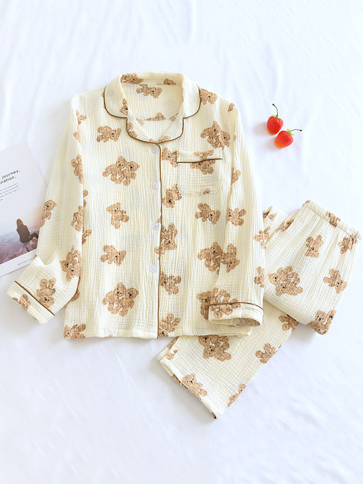 Soft Fleece Teddy Bear Pajama Set for Ladies - ModishWorld