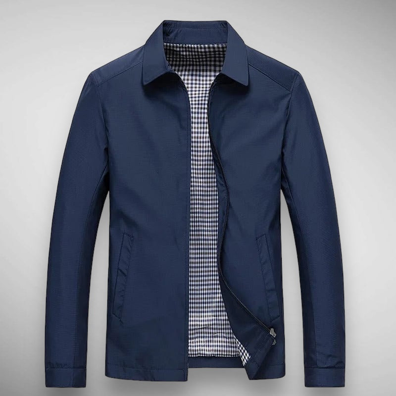 Classic Fit Mens Jacket - Plaid Lined & Traditional Collar