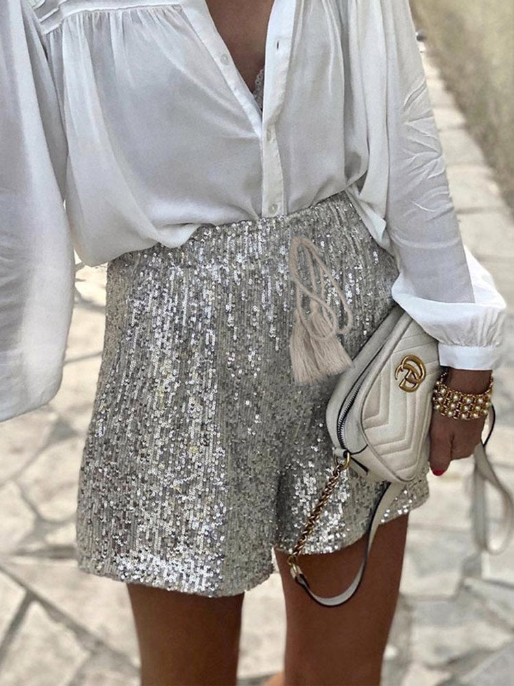 Glamorous Ladies Sparkle Shorts - ModishWorld
