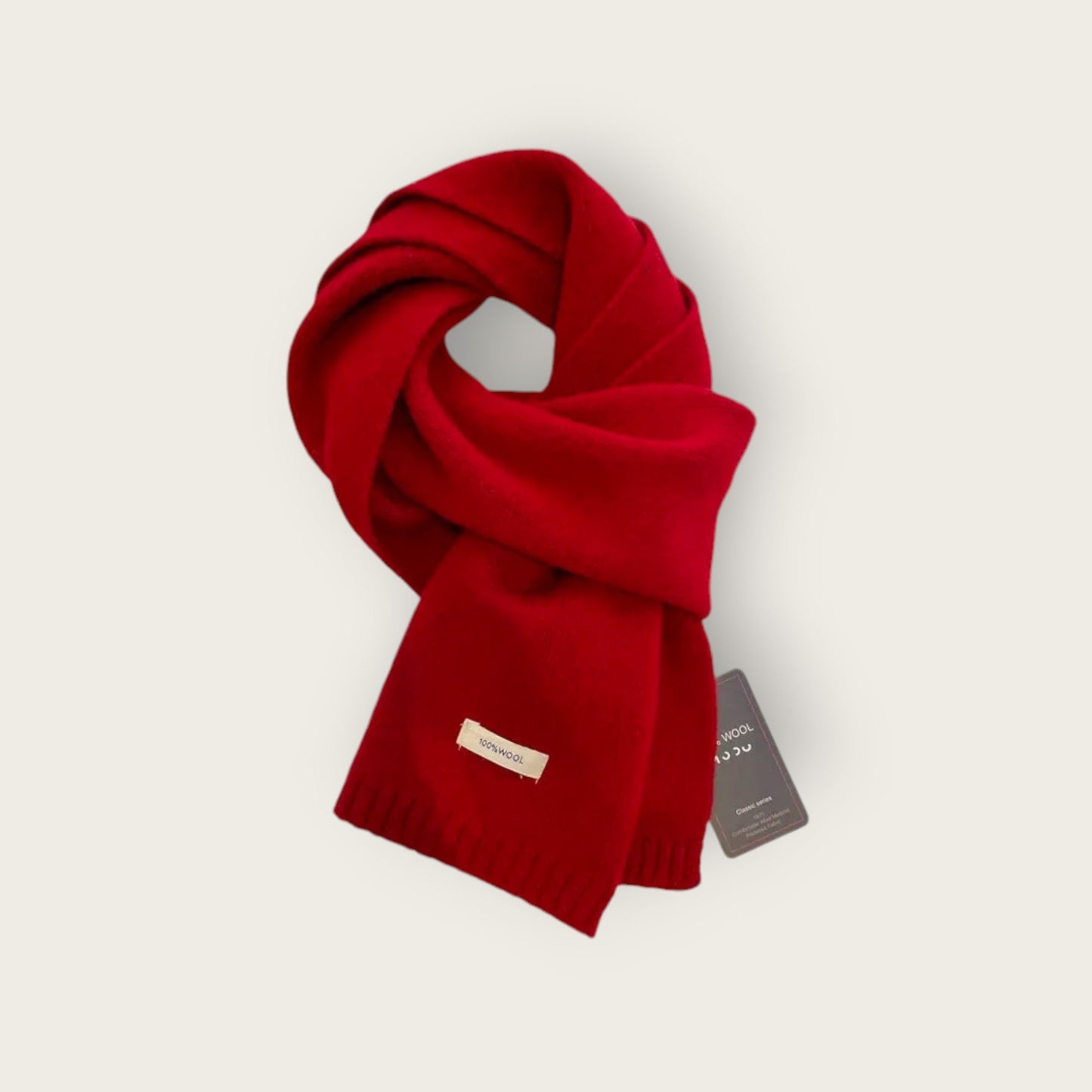 Soft Unisex Scarf with Textured Ribbed Trim