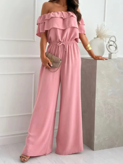 Fashionable Ruffled Waist Jumpsuit for Ladies - ModishWorld