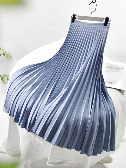 Flared Waist Midi Skirt for Women - Easy Fit