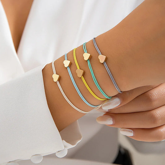 Women's Gold Heart Friendship Bracelets
 - ModishWorld