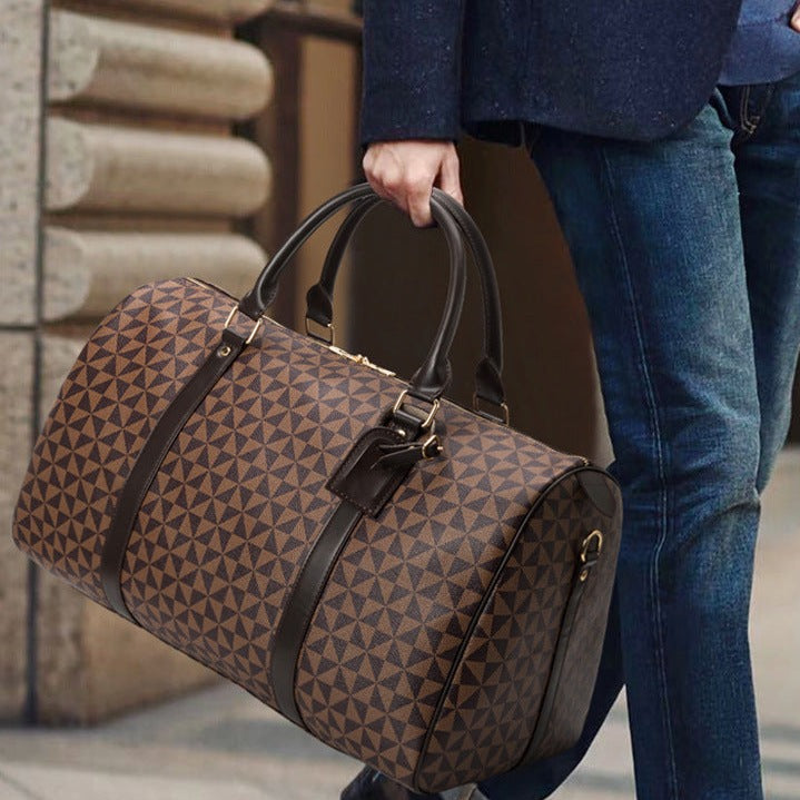 Stylish Leather Travel Bag - Classic Weekend Duffle - ModishWorld