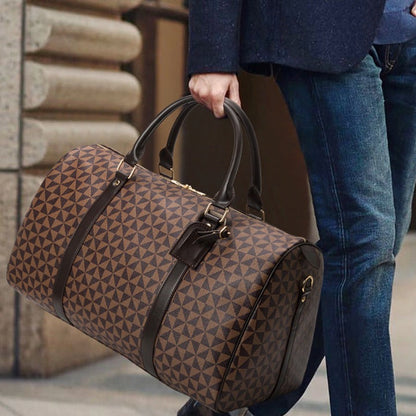 Stylish Leather Travel Bag - Classic Weekend Duffle - ModishWorld